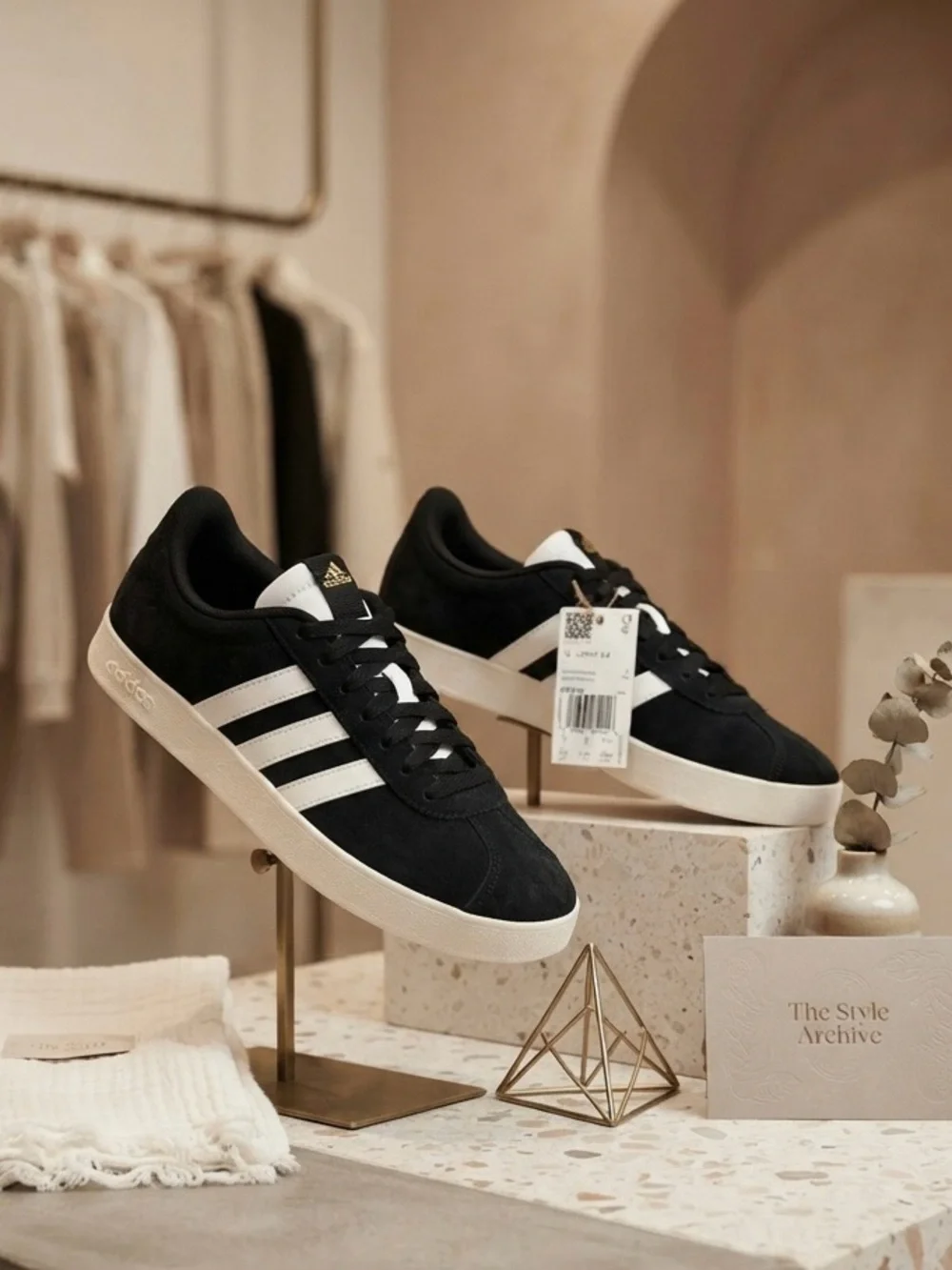 NWT Adidas VL Court 3.0 Sneakers – Black & White – Women’s Size 7.5